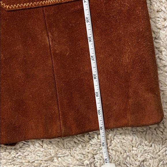 Rare Vintage Rust Brown Suede Button-Front Jacket - Picture 11 of 16